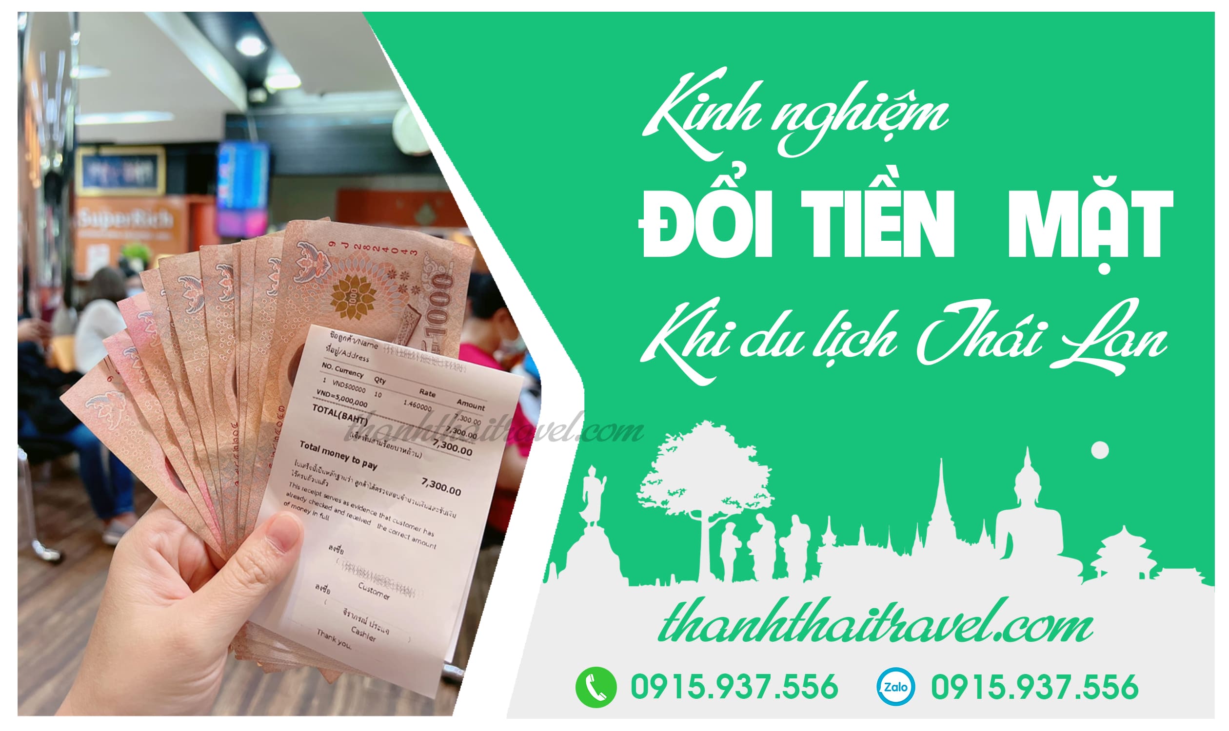 đổi tiền khi du lịch thái