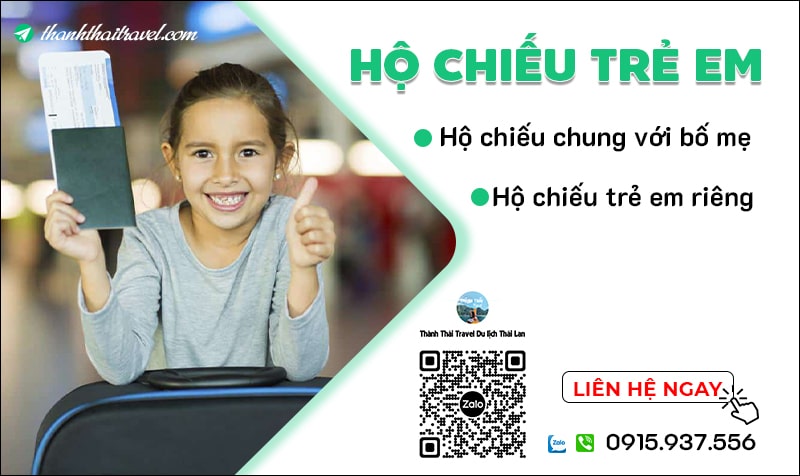 trẻ em cần có hộ chiếu