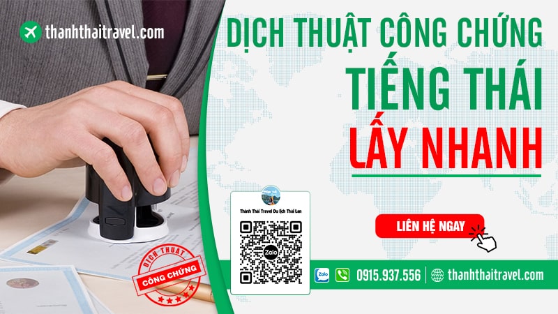 dịch thuật công chứng tiếng thái lấy nhanh