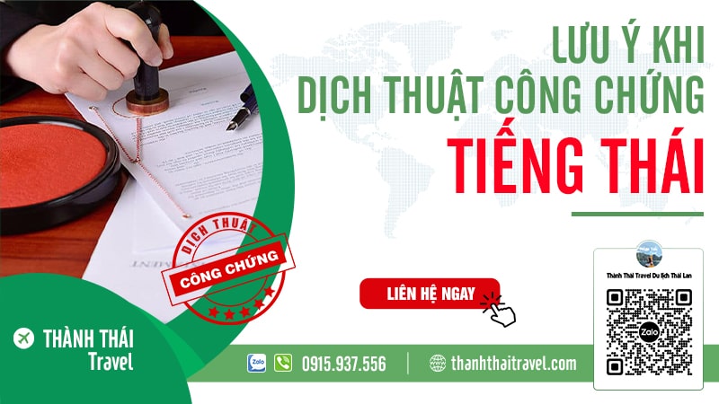 lưu ý khi dịch thuật công chứng tiếng thái lan